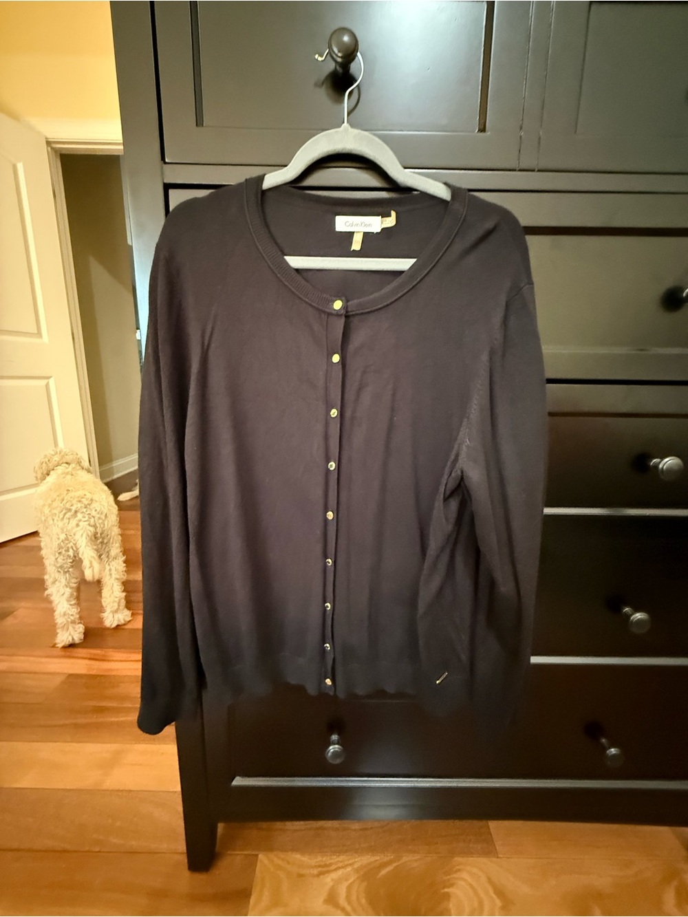 Calvin Klein Black Button-Front Cardigan